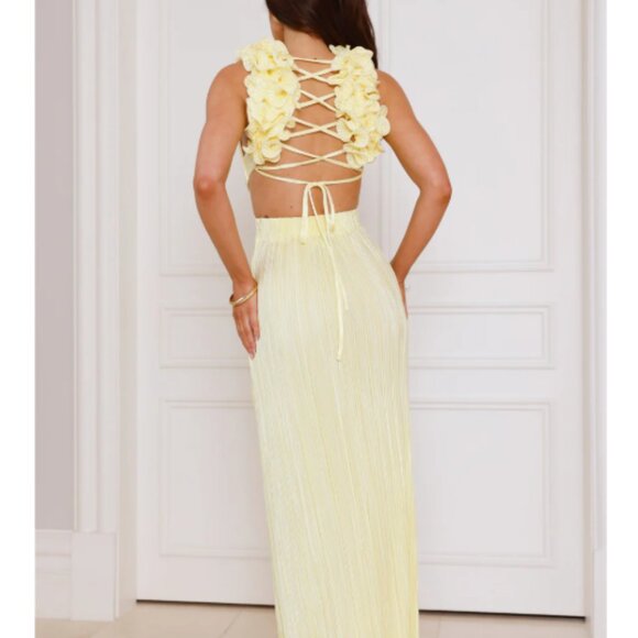 Hello Molly Trust Your Love Maxi Dress Yellow XS - Picture 2 of 8